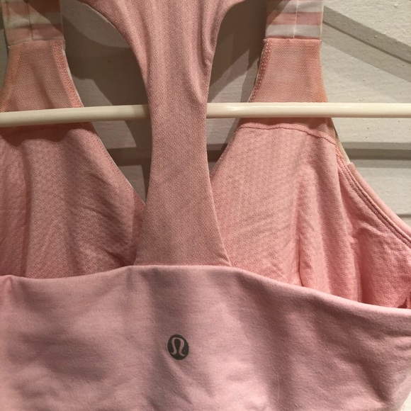 2 Piece Lululemon Jacket Tank Pink Tonka Striped - Picture 8 of 16